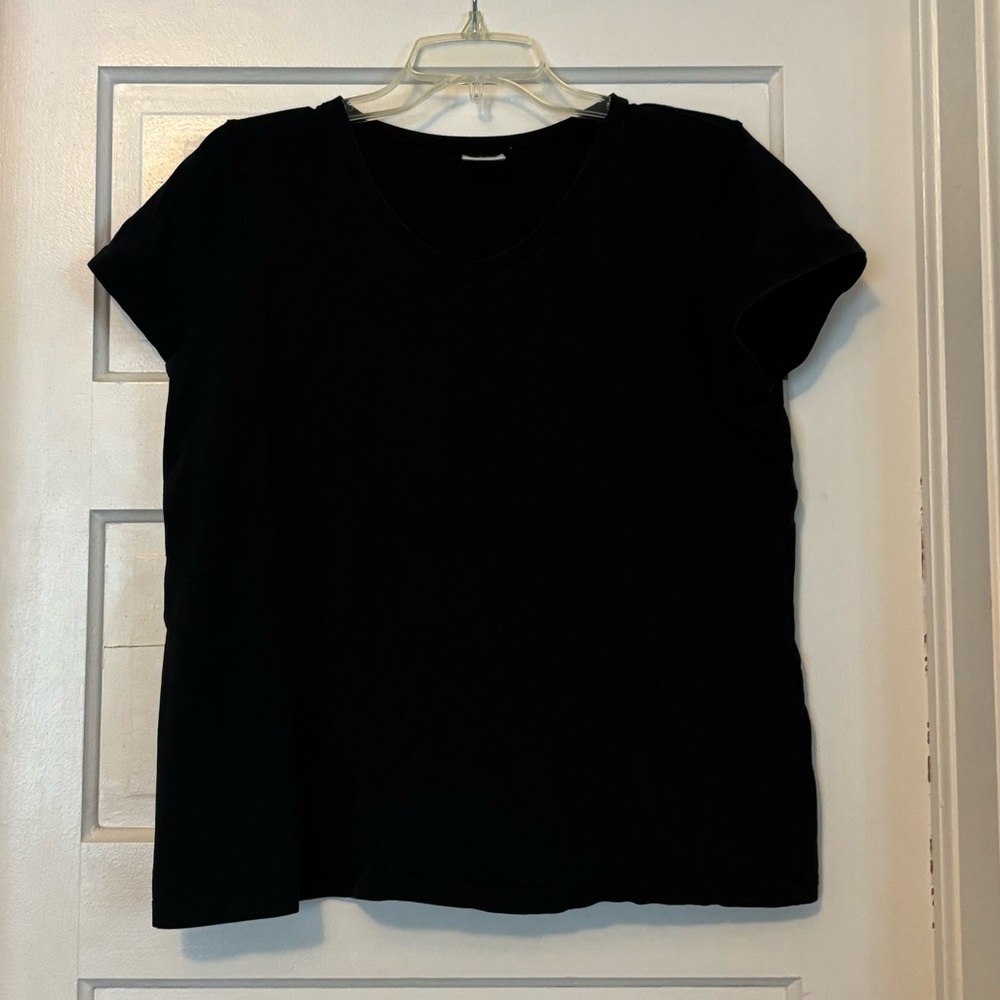 Maternity Classic Black V-Neck Top